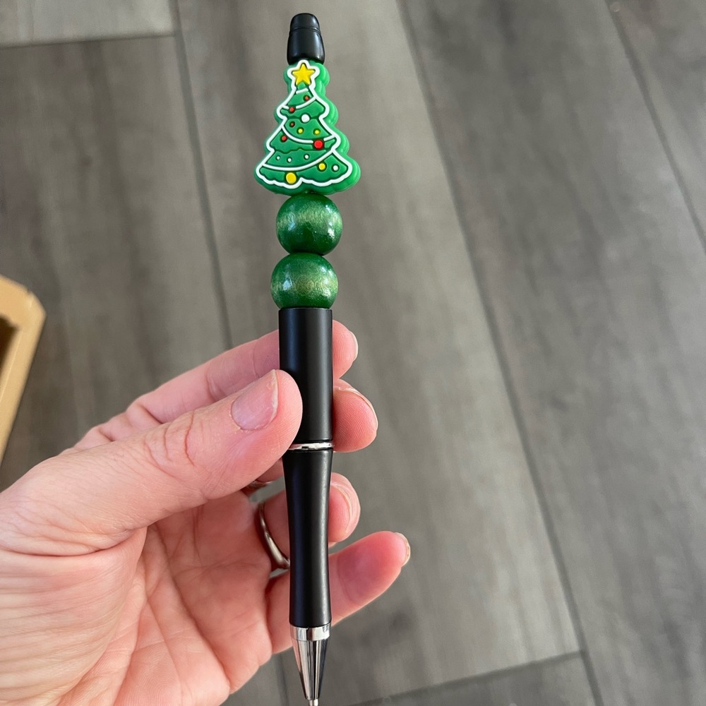 Christmas pen. Black ink